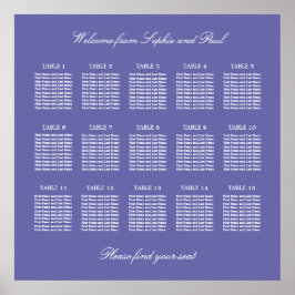 Poster Cartaz de Plano de Assento de Casamento de Mesa La