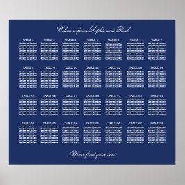 Poster Cartaz de Plano de Assentos de Casamento de Mesa A
