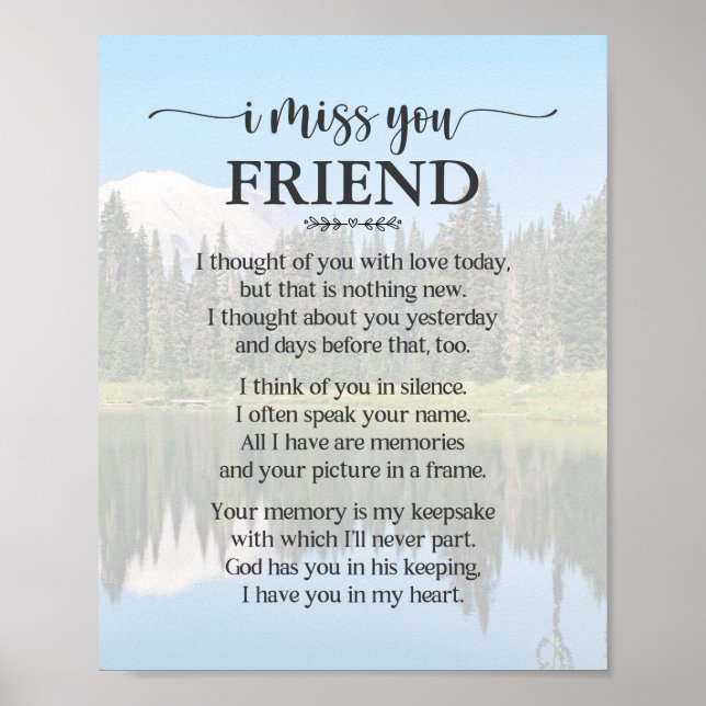 Poster Cartaz de Poema de Amigo que Sinto Saudade (Frente)