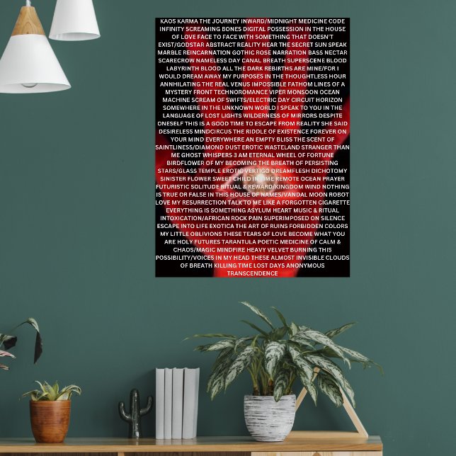 Poster cartaz de poema original KAOS KARMA (Sala de Estar 1)