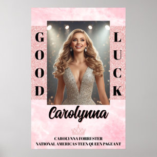 Poster Cartaz de Porta de Desfile Rosa Mármore Envio Desf