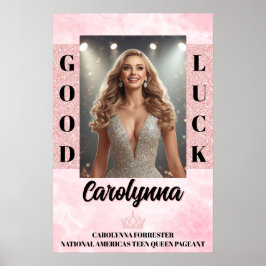 Poster Cartaz de Porta de Desfile Rosa Mármore Envio Desf