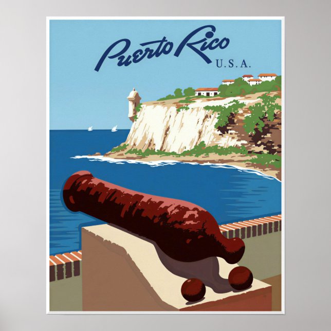 Poster Cartaz de Porto Rico (Frente)