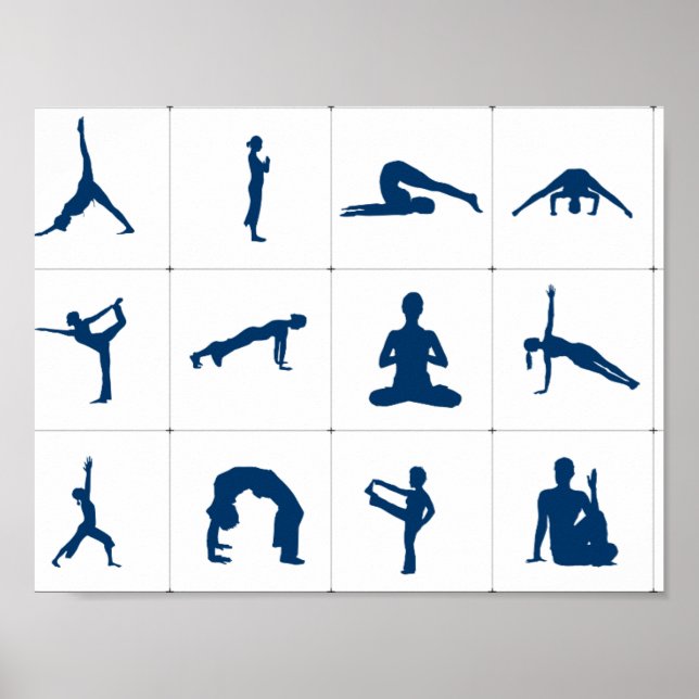 Poster Cartaz de Poses de Yoga (Frente)