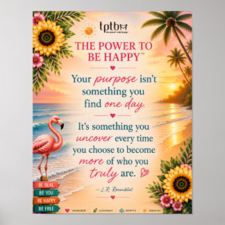POSTER CARTAZ DE PRAIA INSPIRADOR E COM PROPÓSITO