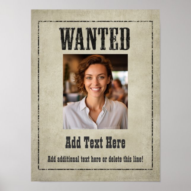 Poster CARTAZ DE PROCURA: personalize isto! (Frente)