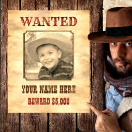 Poster Cartaz de Procurado | Modelo de Foto do Velho Oest