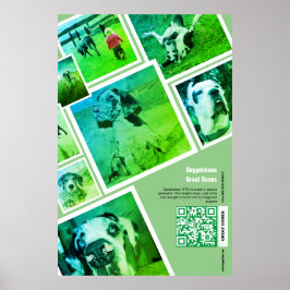 Poster Cartaz de Promoção de Canil de Great Dane Enorme