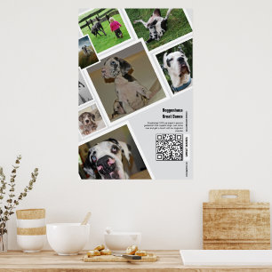 Poster Cartaz de Promoção de Canil de Great Dane Enorme