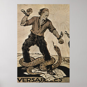 Poster Cartaz de Propaganda Alemã da Primeira Guerra Mund