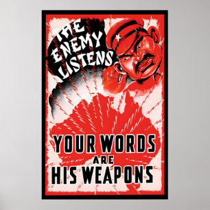 Poster Cartaz de Propaganda Australiana da Segunda Guerra