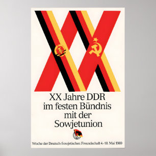 Poster Cartaz de Propaganda da Alemanha Oriental 10 anos 