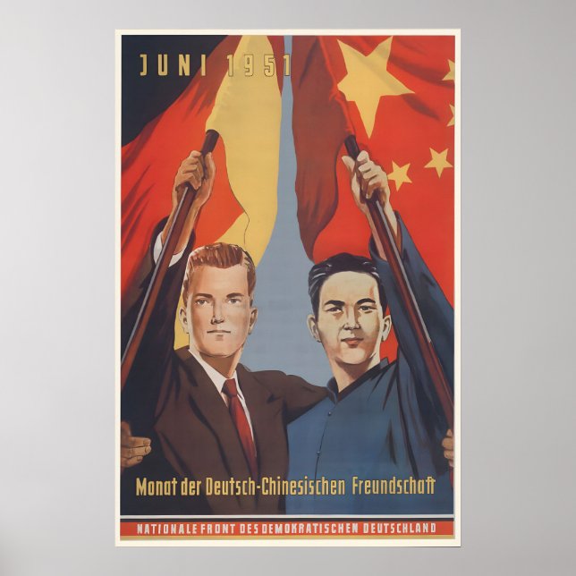 Poster Cartaz de Propaganda da Alemanha Oriental Alemão-C (Frente)