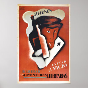 Poster Cartaz de Propaganda da Guerra Civil Espanhola CNT