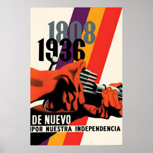 Poster Cartaz de Propaganda da Guerra Civil Espanhola Nov