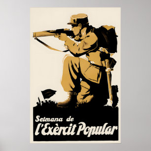 Poster Cartaz de Propaganda da Guerra Civil Espanhola O e