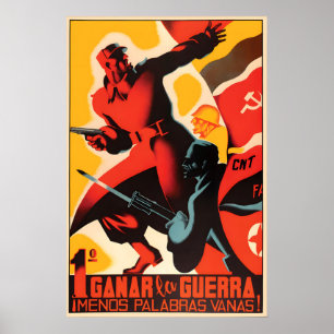 Poster Cartaz de Propaganda da Guerra Civil Espanhola -Ve