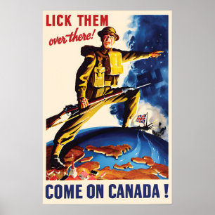 Poster Cartaz de Propaganda da II Guerra Mundial Vamos, C
