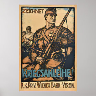 Poster Cartaz de propaganda da Primeira Guerra Mundial Co