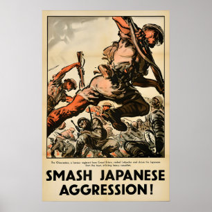 Poster Cartaz de Propaganda da Segunda Guerra Mundial Esm