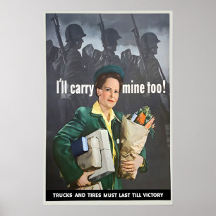 Poster Cartaz de Propaganda da Segunda Guerra Mundial Eu 
