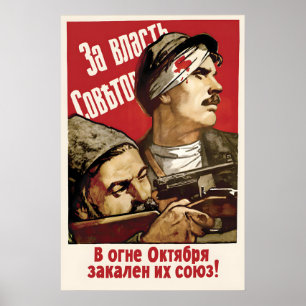 Poster Cartaz de Propaganda de 1942 Ao poder dos