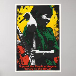 Poster Cartaz de Propaganda dos Anos 1970 Apoie o Povo de