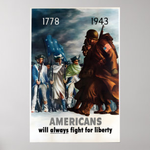 Poster Cartaz de Propaganda EUA Segunda Guerra Mundial Am