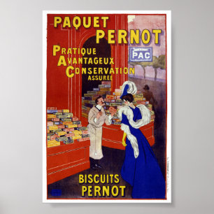 Poster Cartaz de propaganda vintage da Paquet Pernot Rest