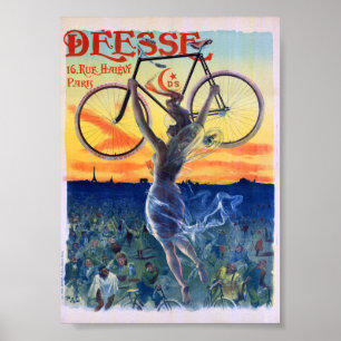 Póster Cartaz de propaganda vintage Déesse Cycles 1898