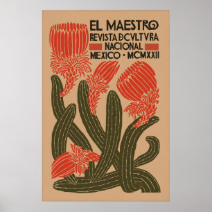 Poster Cartaz de propaganda vintage El Maestro México