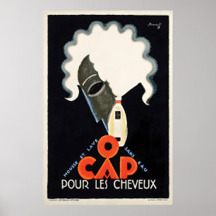 Poster Cartaz de propaganda vintage para o Cap Pour Les C