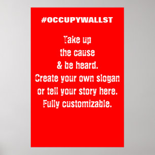 Poster Cartaz de protesto do Occupy Wall Street
