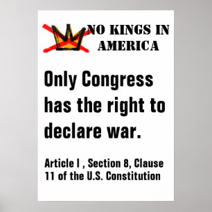 Poster Cartaz de protesto sem reis - Direito de Declarar