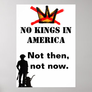Poster Cartaz de protesto Sem Reis - Nem então, nem agora