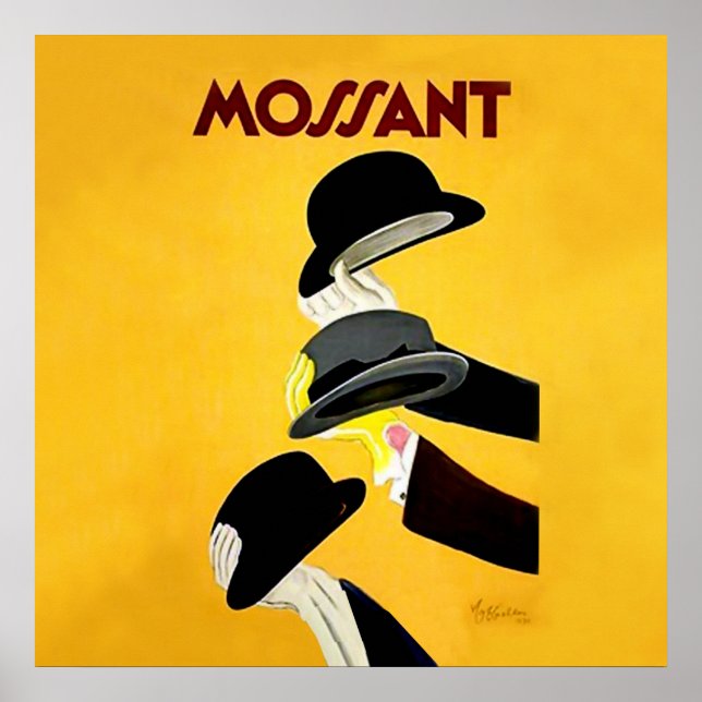 Poster Cartaz de publicidade do chapéu Mossant de Leonett (Frente)