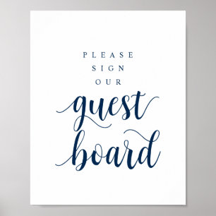 Poster Cartaz de Quadro de Convidados de Casamento Rústic