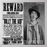 Cartaz de Recompensa de Billy The Kid