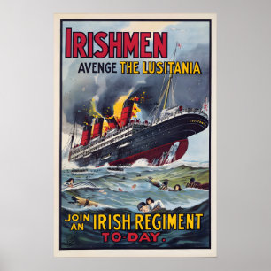 Poster Cartaz de Recrutamento Britânico da Primeira Guerr