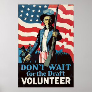 Poster Cartaz de Recrutamento da Primeira Guerra Mundial 