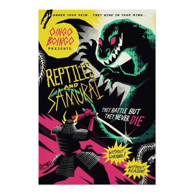 Póster Cartaz de Répteis e Samurai (Frente)