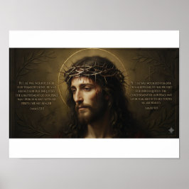 Poster Cartaz de Retrato de Jesus Cristo | Arte Cristã pa