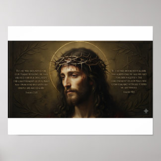 Poster Cartaz de Retrato de Jesus Cristo | Arte Cristã pa