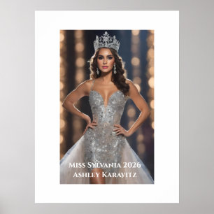 Poster Cartaz de Retrato Pessoal da Miss Concurso