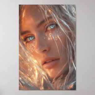 Poster Cartaz de retrato Sonho Etéreo de Luz de Gelo