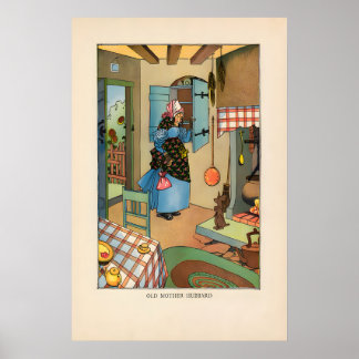 Poster Cartaz de Rima Infantil - Velha Mãe Hubbard
