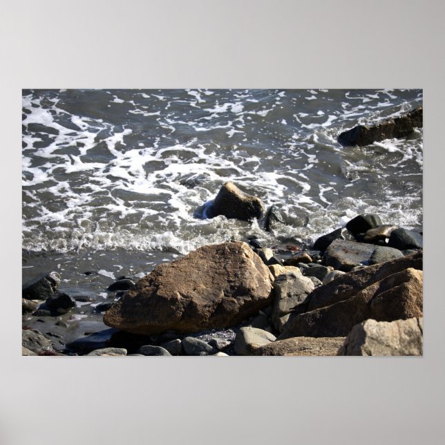 Poster Cartaz de Rochas no Oceano (Frente)