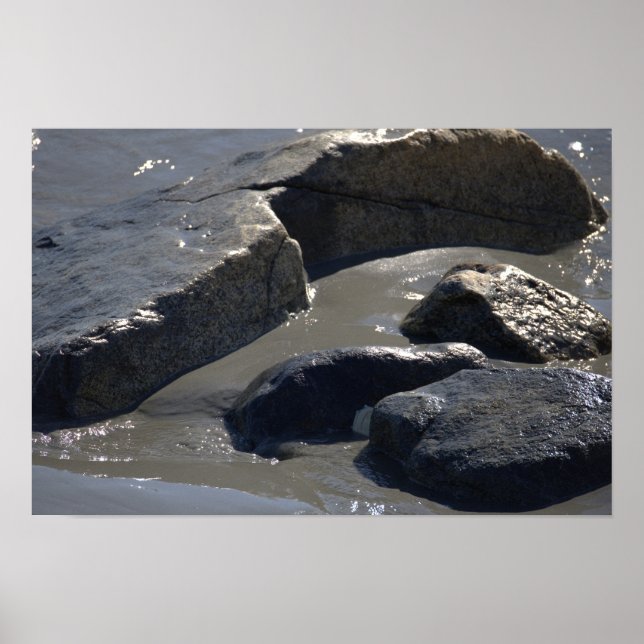 Poster Cartaz de Rochas no Oceano (Frente)