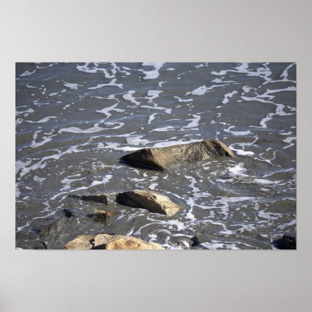 Poster Cartaz de Rochas no Oceano (Frente)