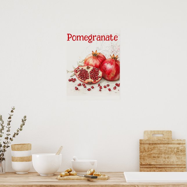 Poster Cartaz de Romã (Cozinha)